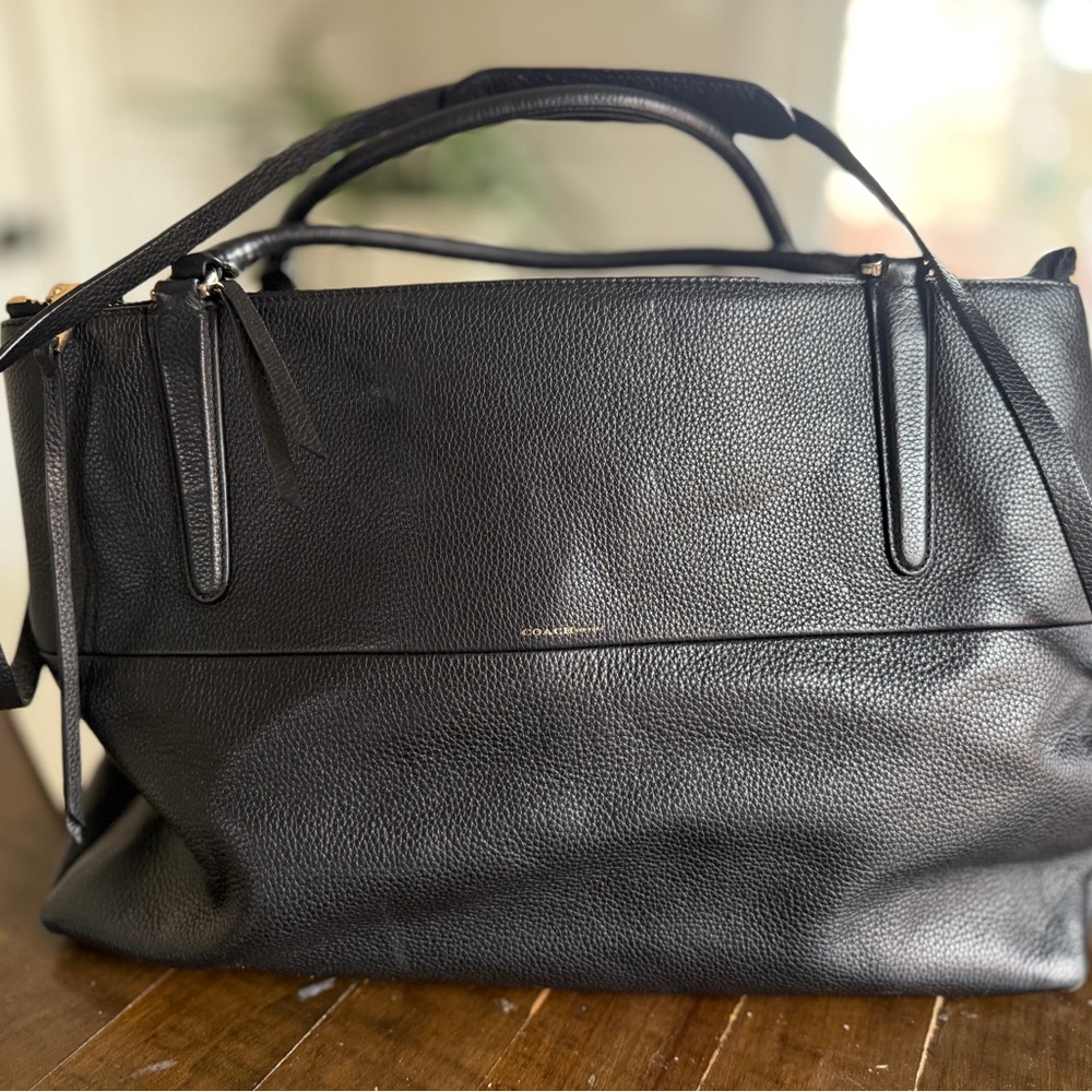 Coach Black Leather Laptop Bag